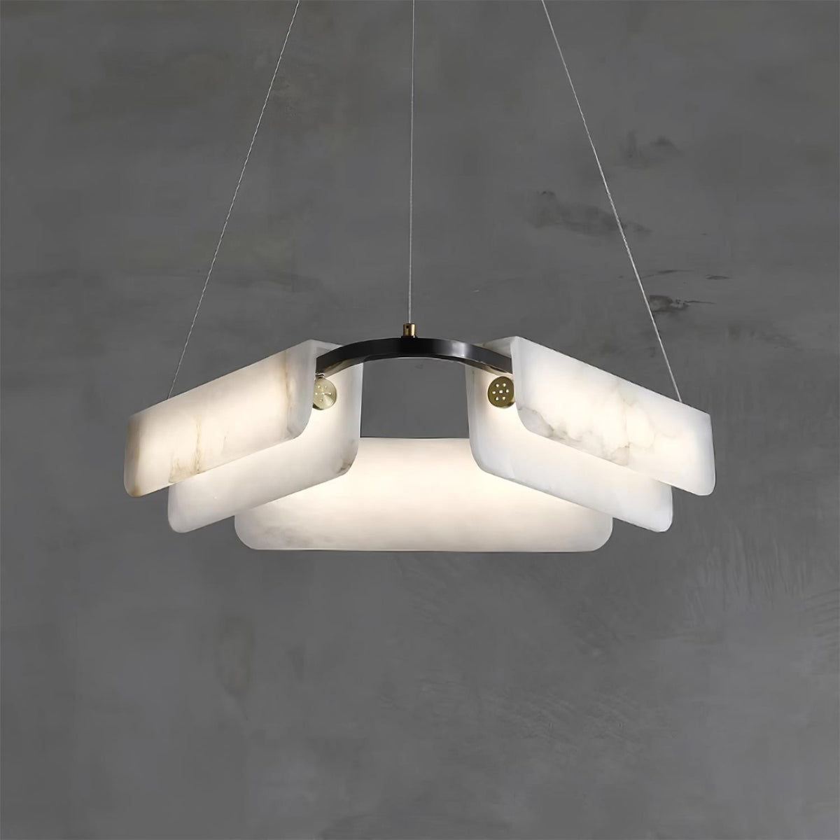 Circona pendellampe i alabast