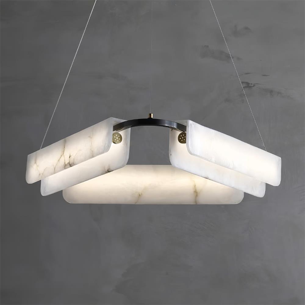 Circona pendellampe i alabast