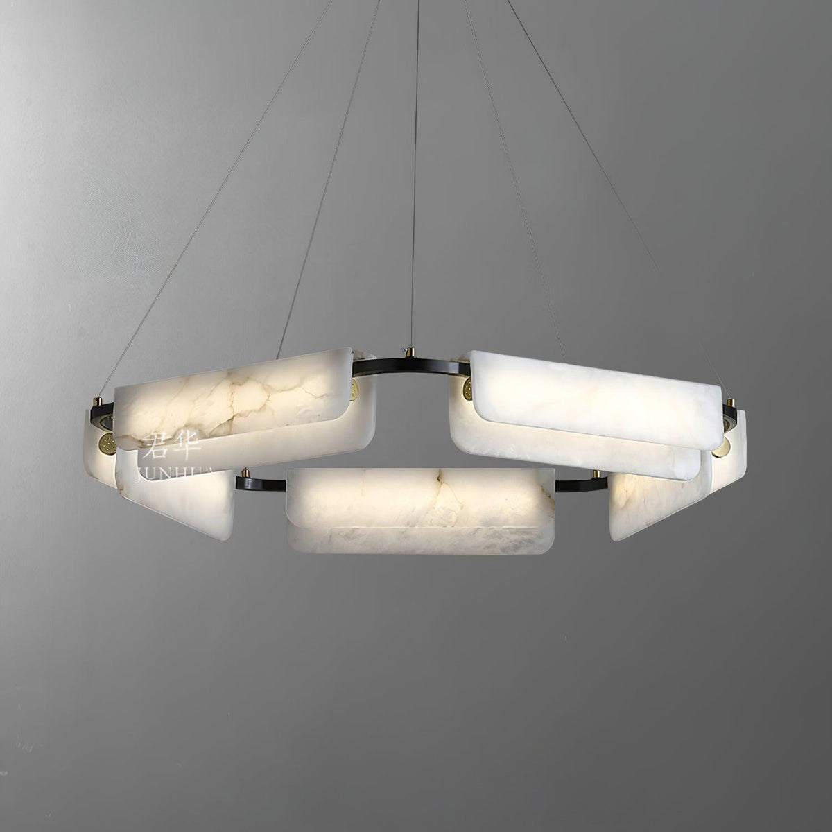 Circona pendellampe i alabast