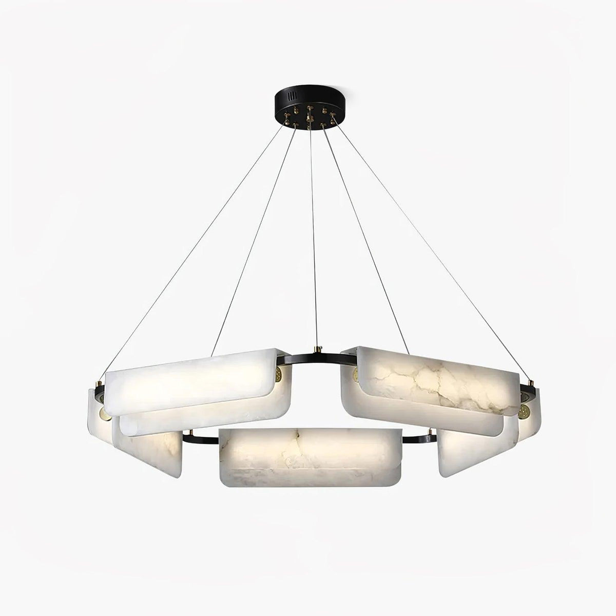 Circona pendellampe i alabast