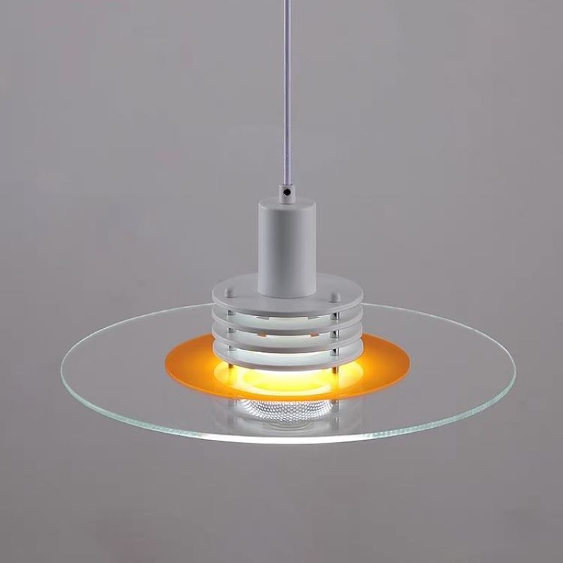 Valentina minimalistisk LED-pendellampe i metal/glas, soveværelse