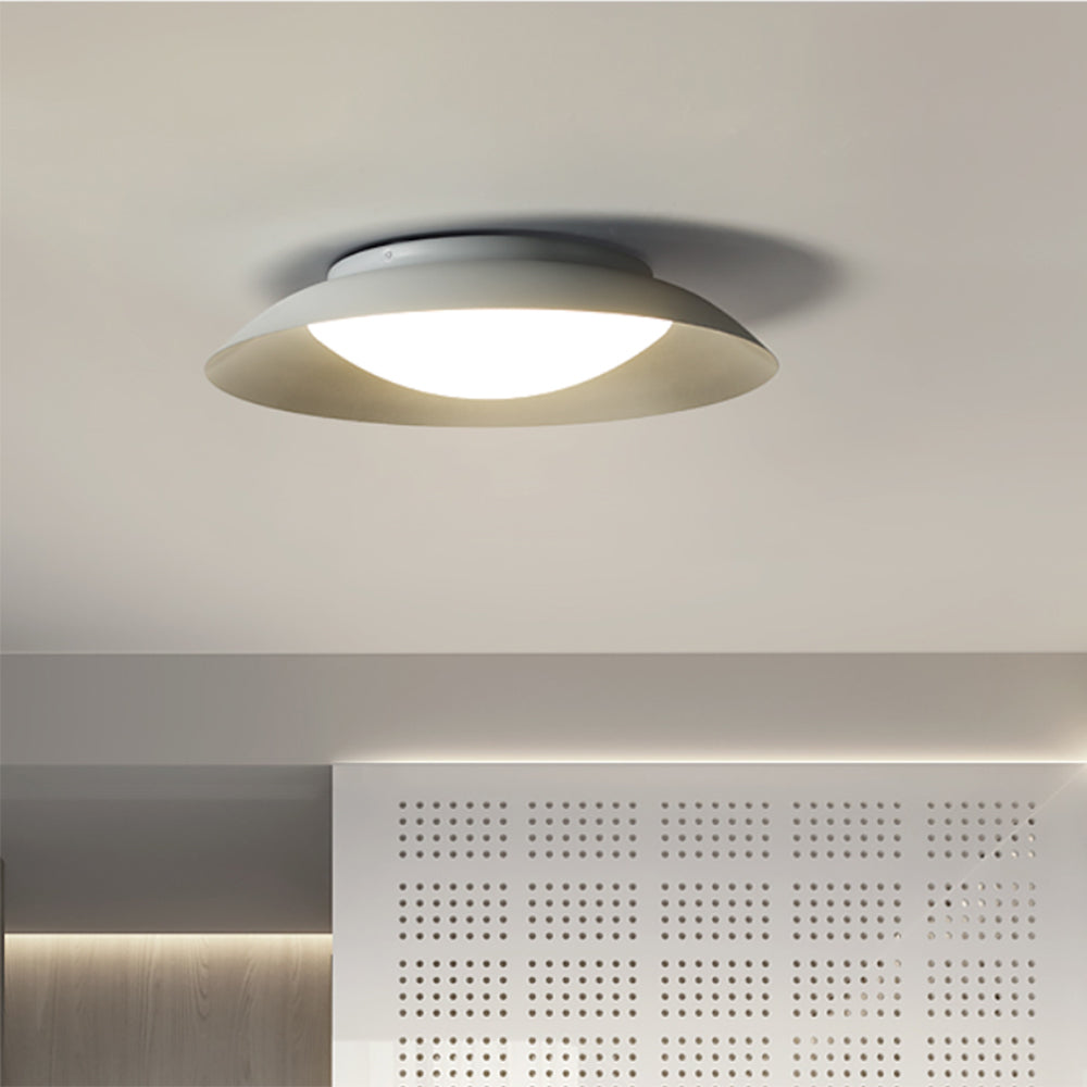 Arisha Nordic Bowl Flush Mount Ceiling Light, White