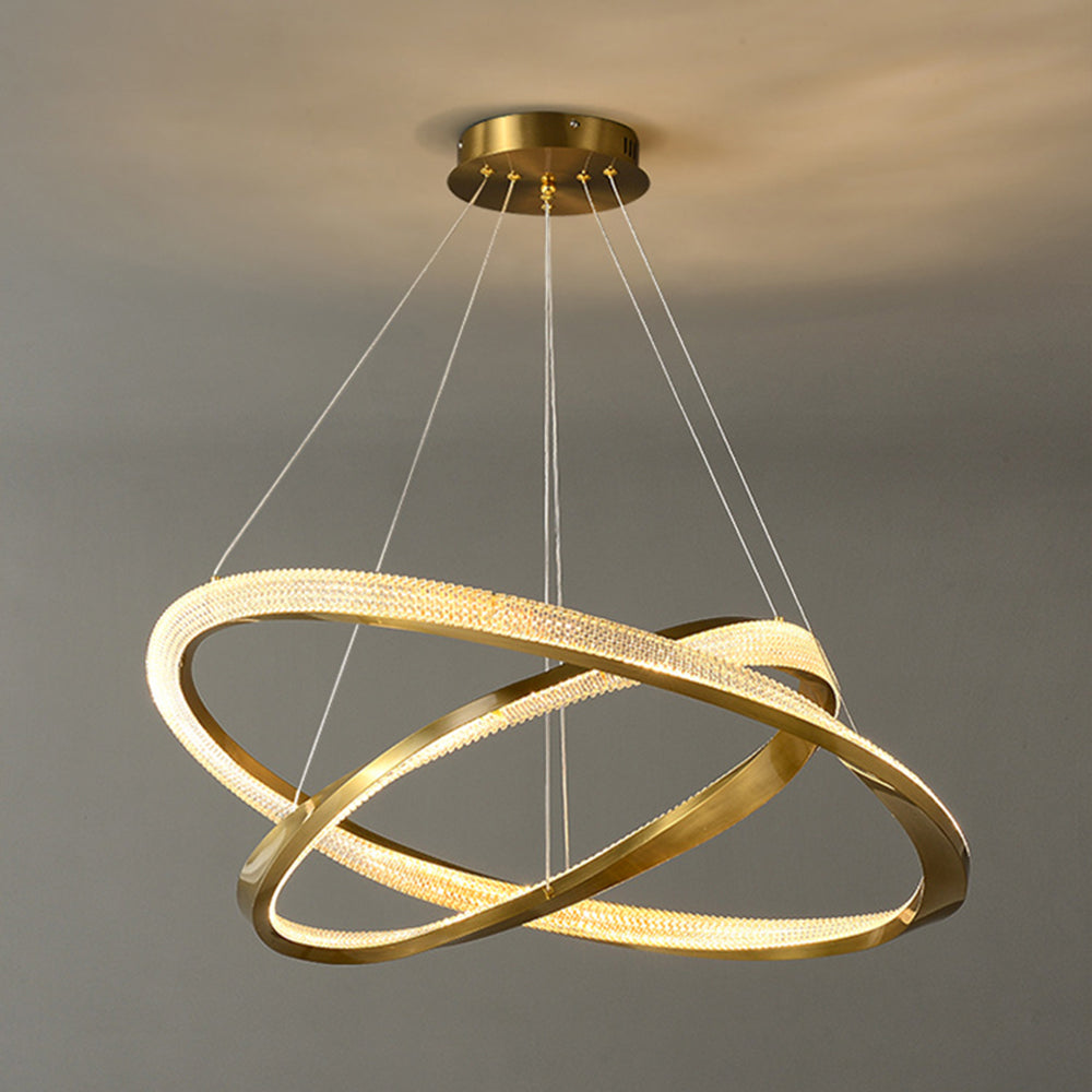 Arisha minimalistisk ringformad spiralpendellampa, guld