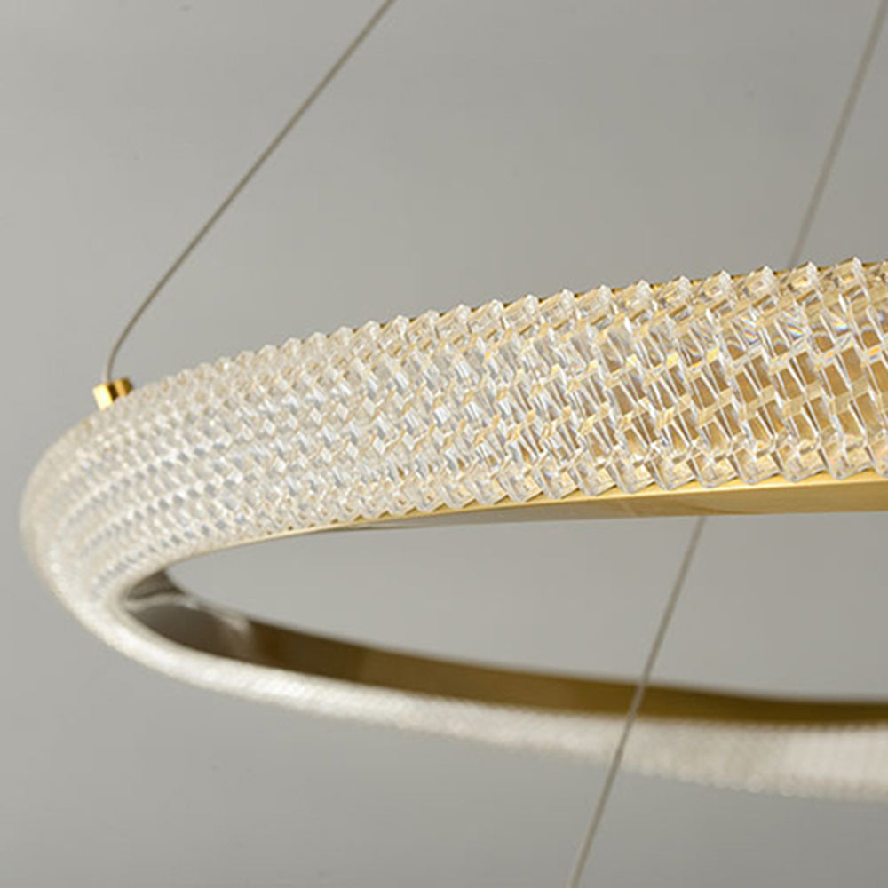 Arisha minimalistisk ringformad spiralpendellampa, guld