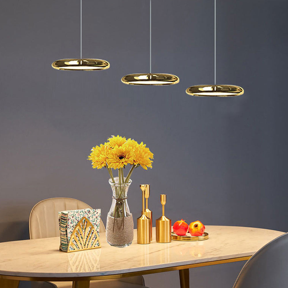 Arisha minimalistisk cirkelformet pendellampe i metal, sølv/guld/rosa guld