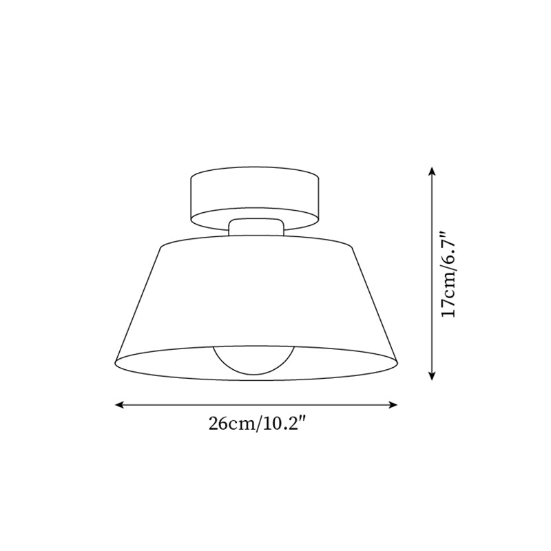 Taklampa i metall med modern minimalistisk takkåpa och plafondfäste