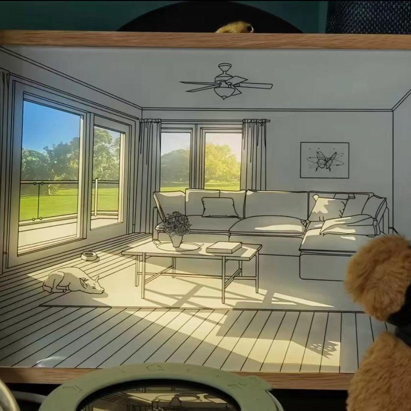 Sunbathing-vægkunstlampe