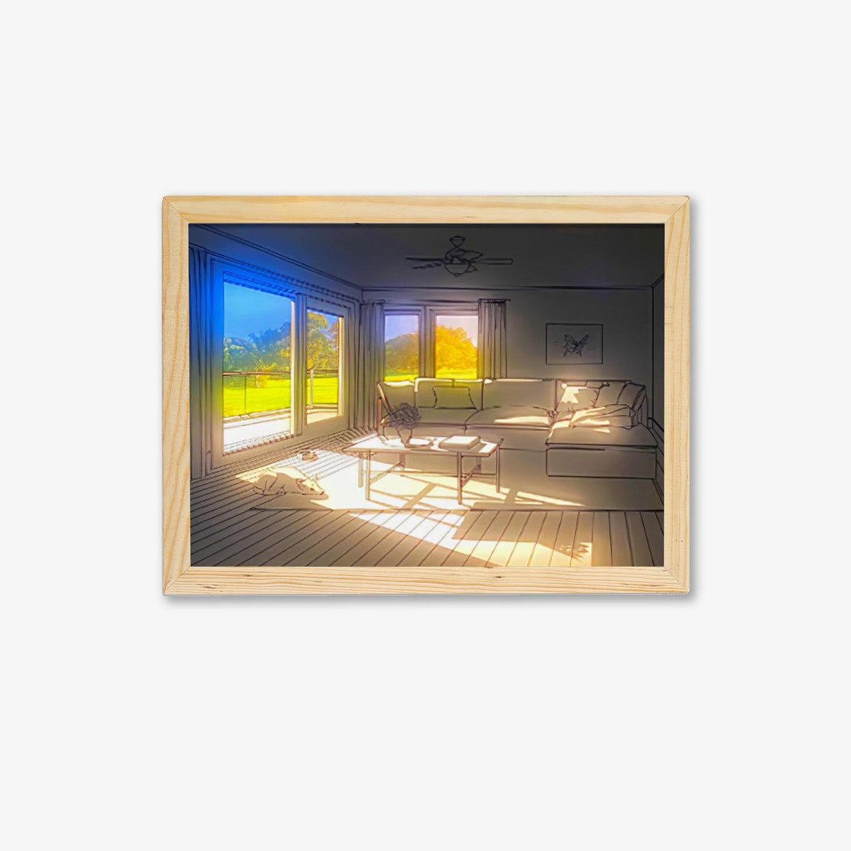 Sunbathing-vægkunstlampe