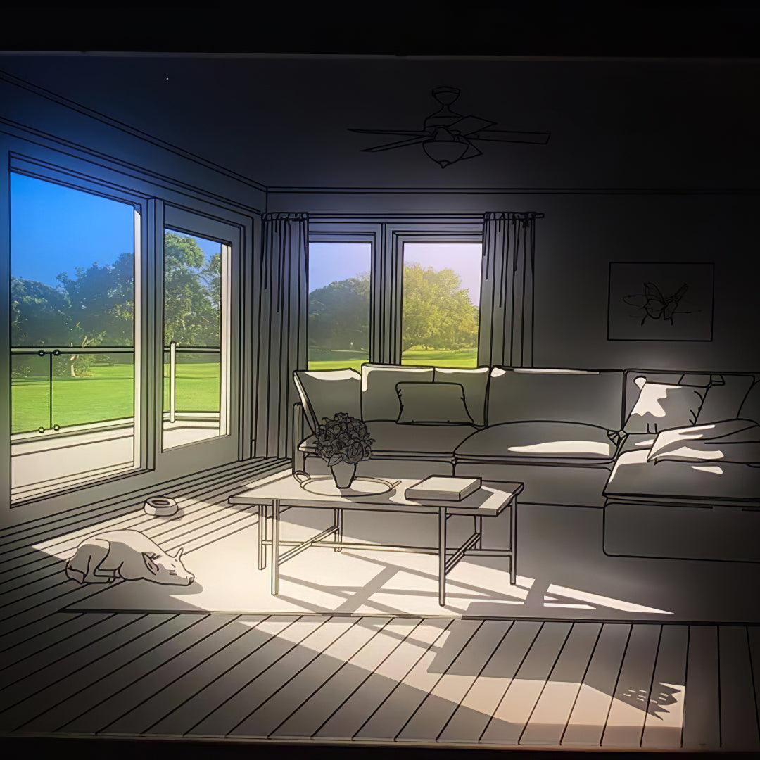 Sunbathing-vægkunstlampe