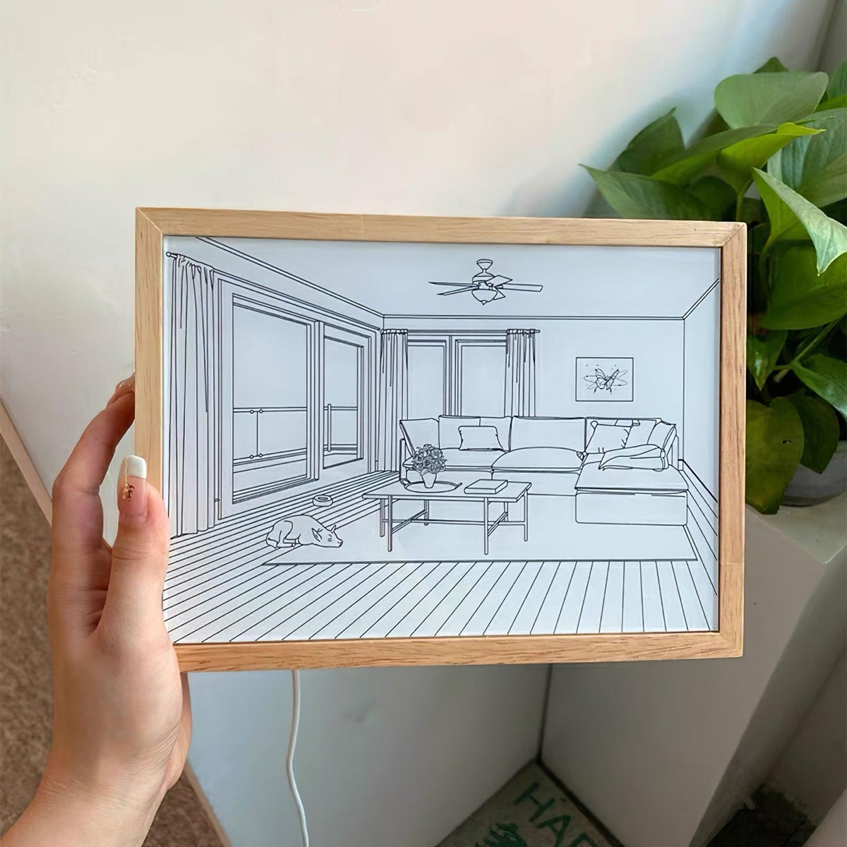 Sunbathing-vægkunstlampe
