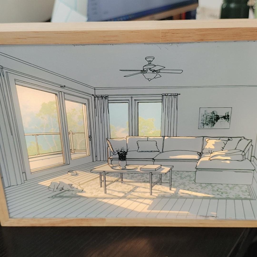Sunbathing-vægkunstlampe