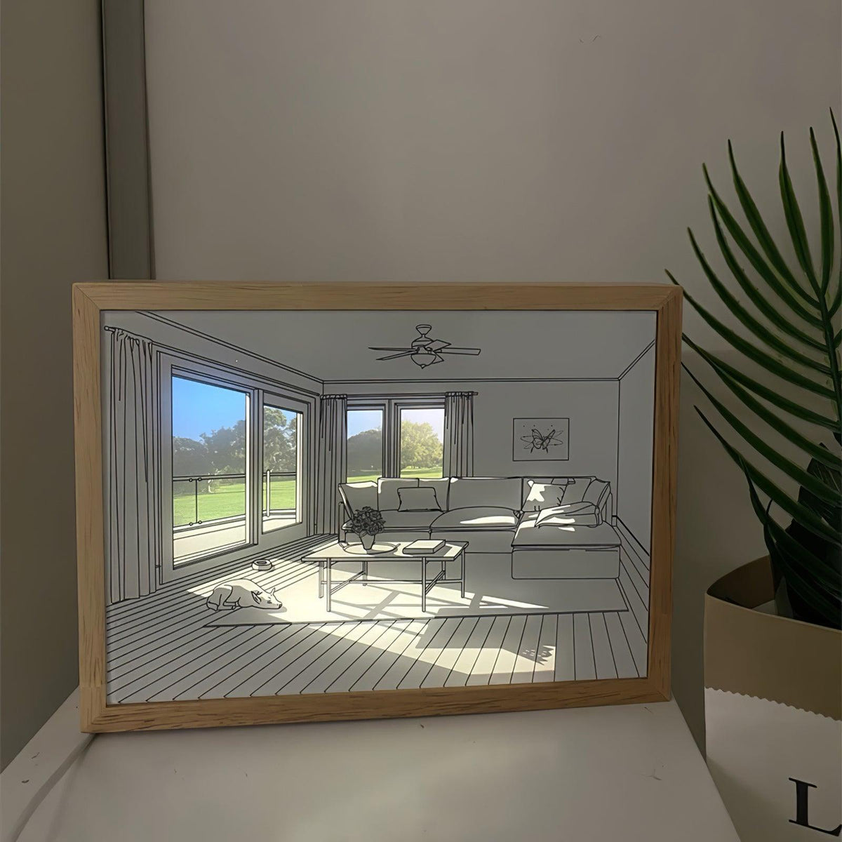 Sunbathing-vægkunstlampe