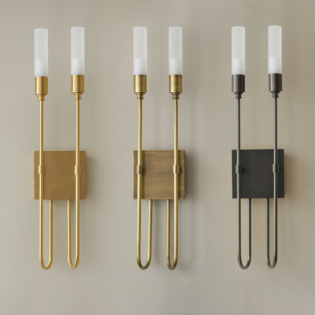 Yvori minimalistisk væglampe med dobbeltstang