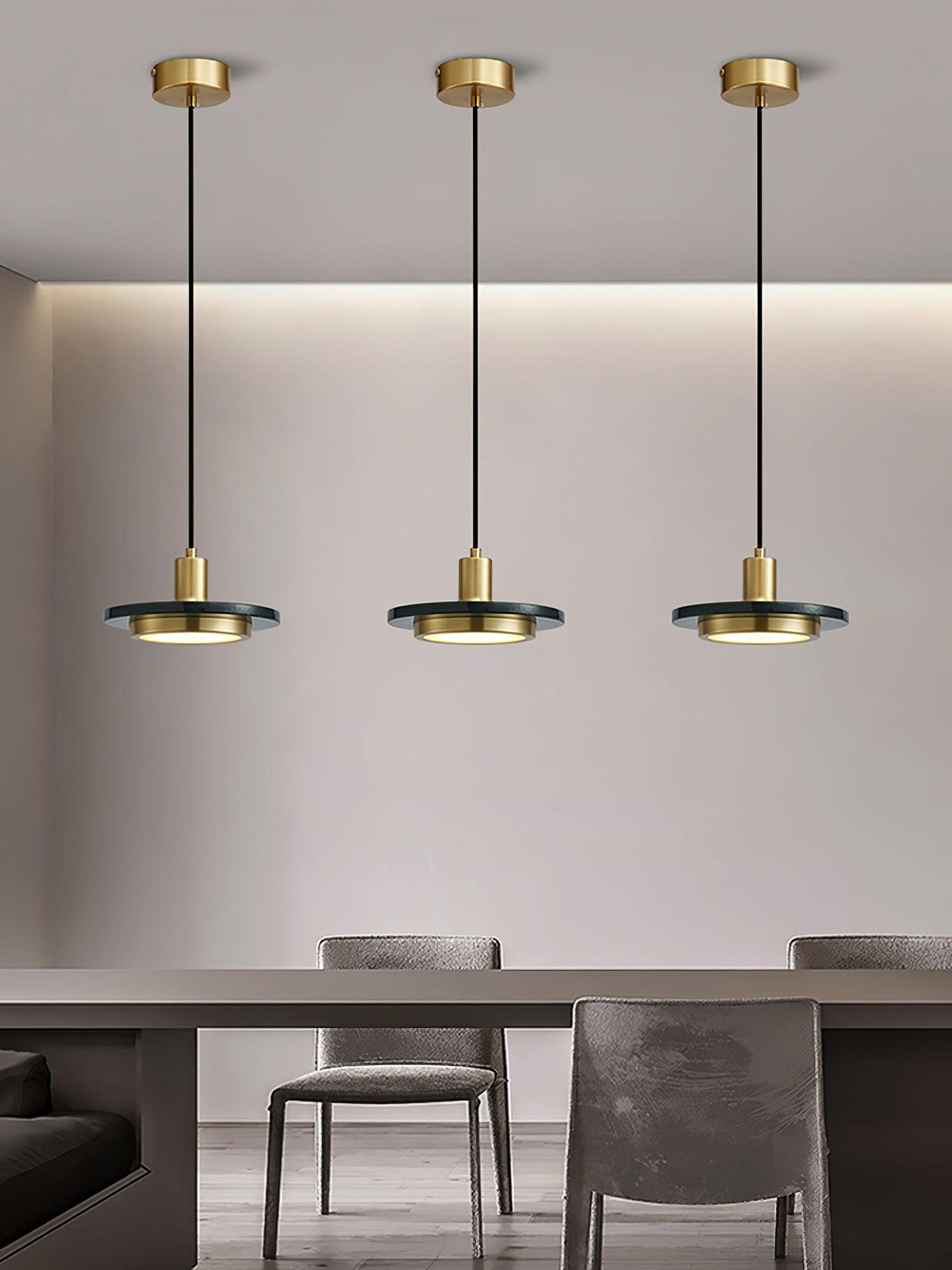 Bram modern pendellampa i marmor med dubbel cirkel