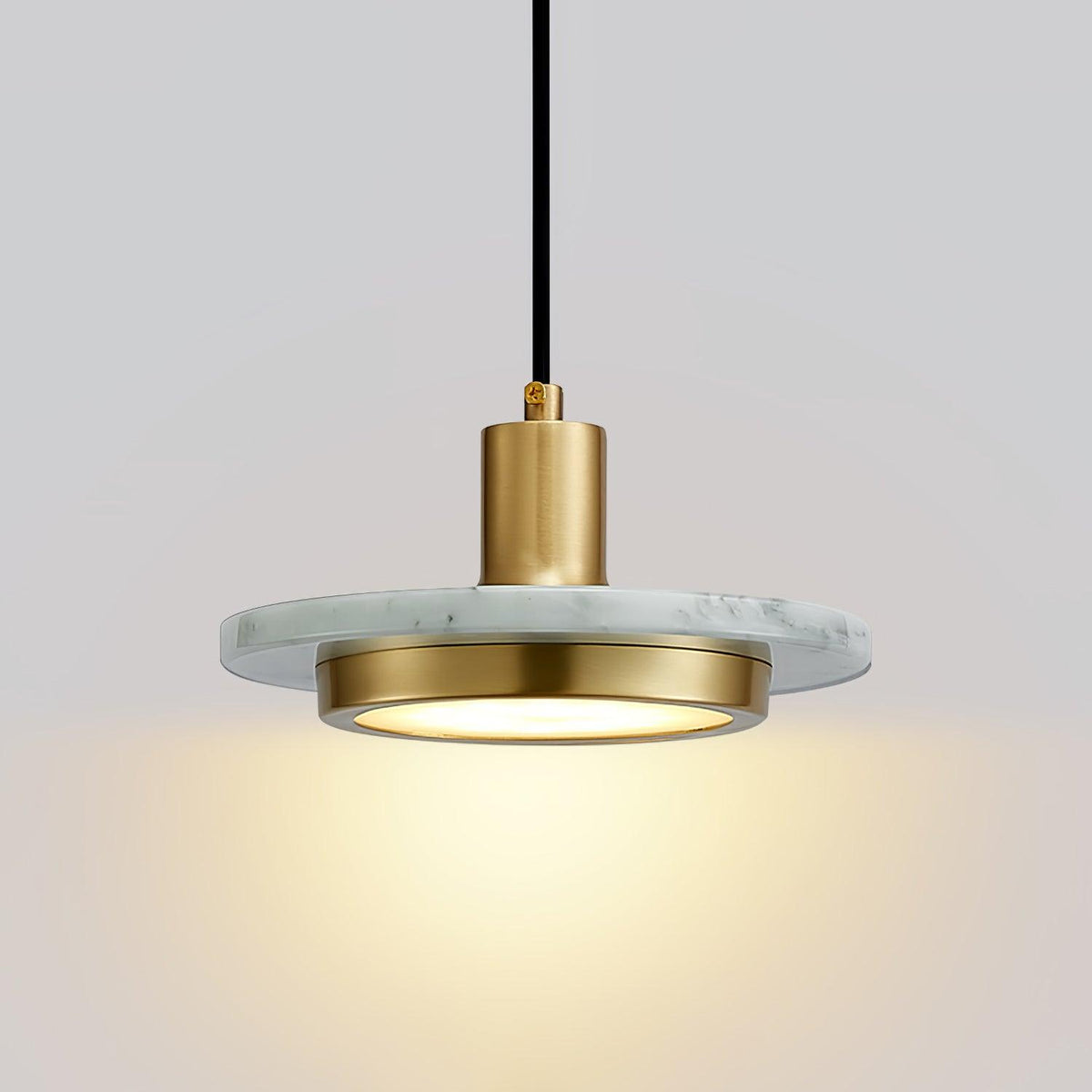 Bram modern pendellampa i marmor med dubbel cirkel