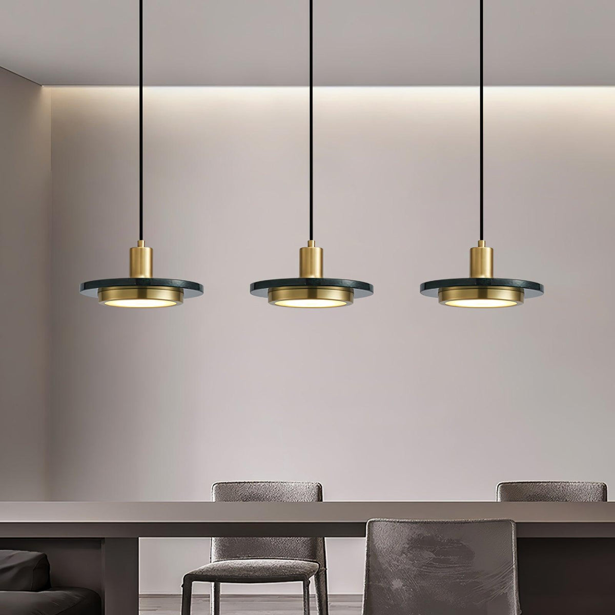 Bram modern pendellampa i marmor med dubbel cirkel