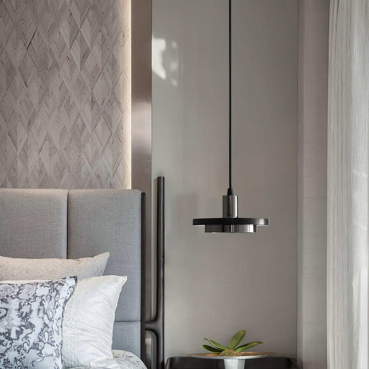 Bram modern pendellampa i marmor med dubbel cirkel