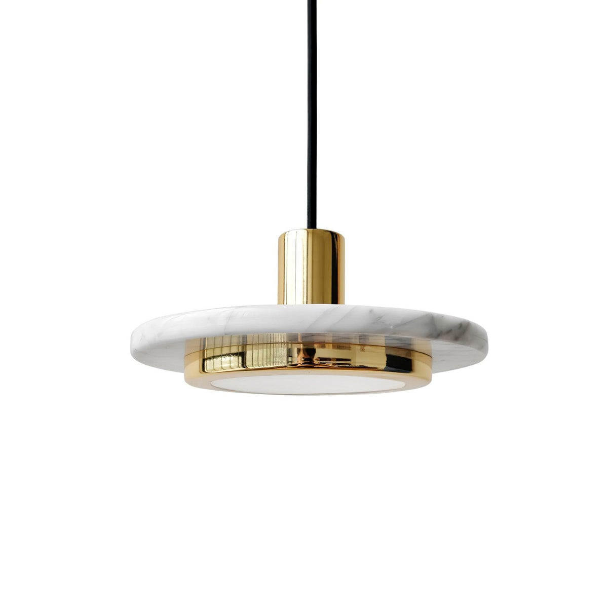 Bram modern pendellampa i marmor med dubbel cirkel