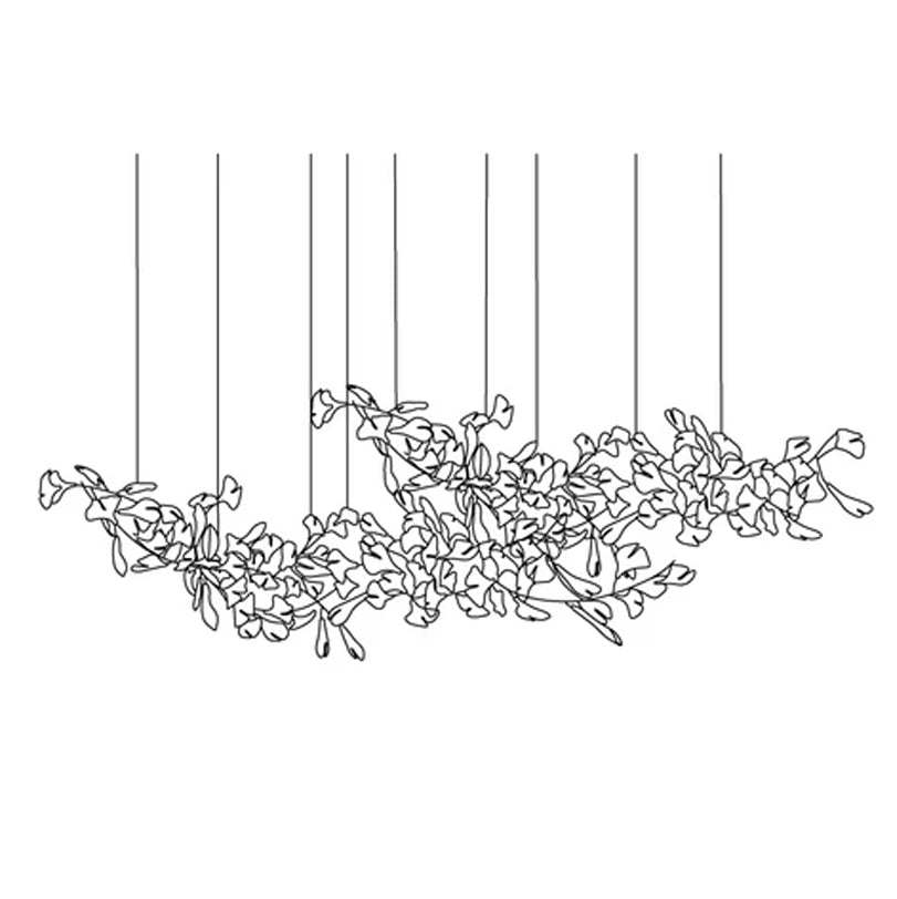 Elorus lysekrone med dobbeltlagskombination af gingko