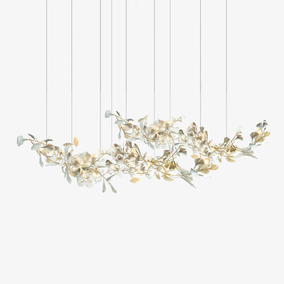 Elorus lysekrone med dobbeltlagskombination af gingko