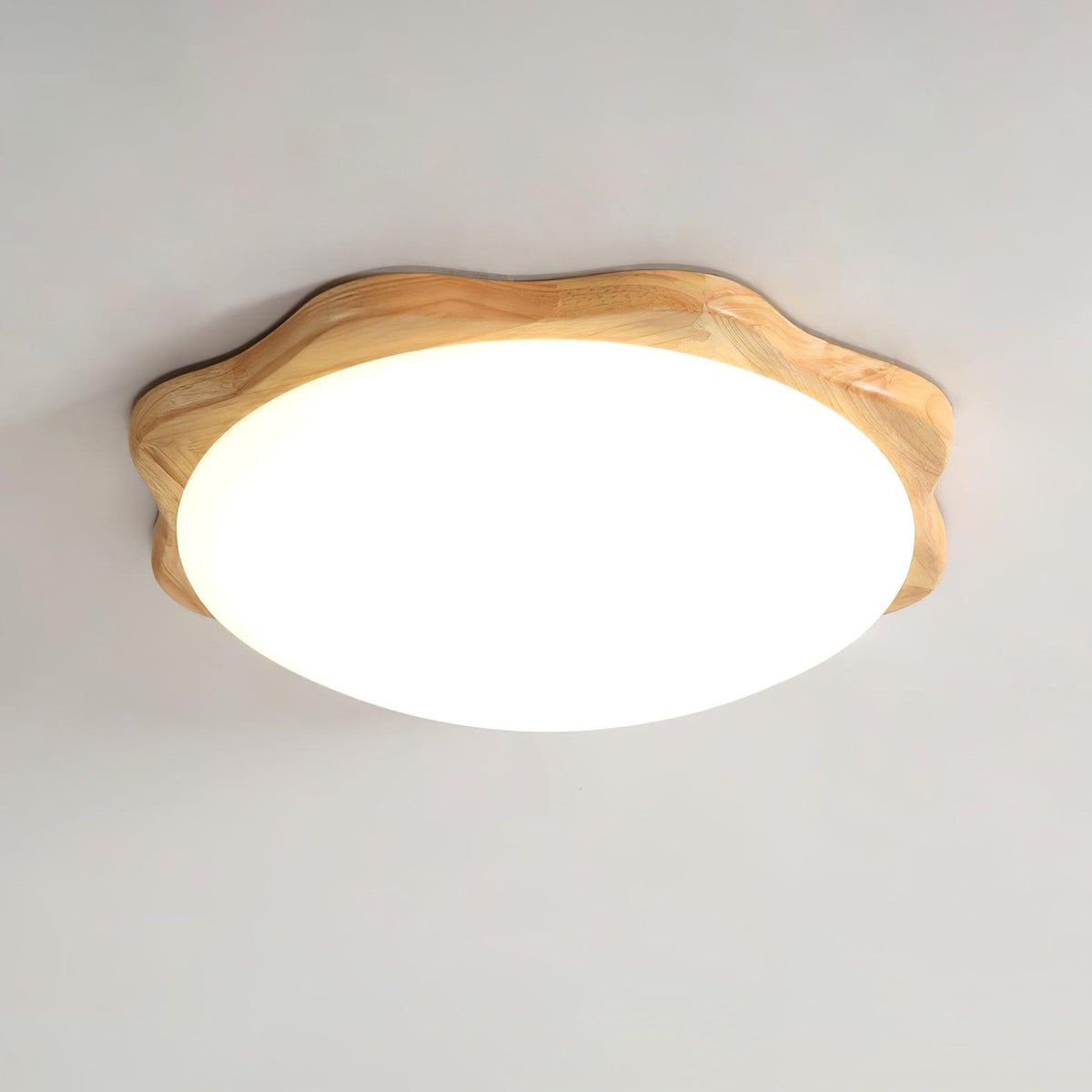 Myshae moderne minimalistisk trommeloftslampe i træ