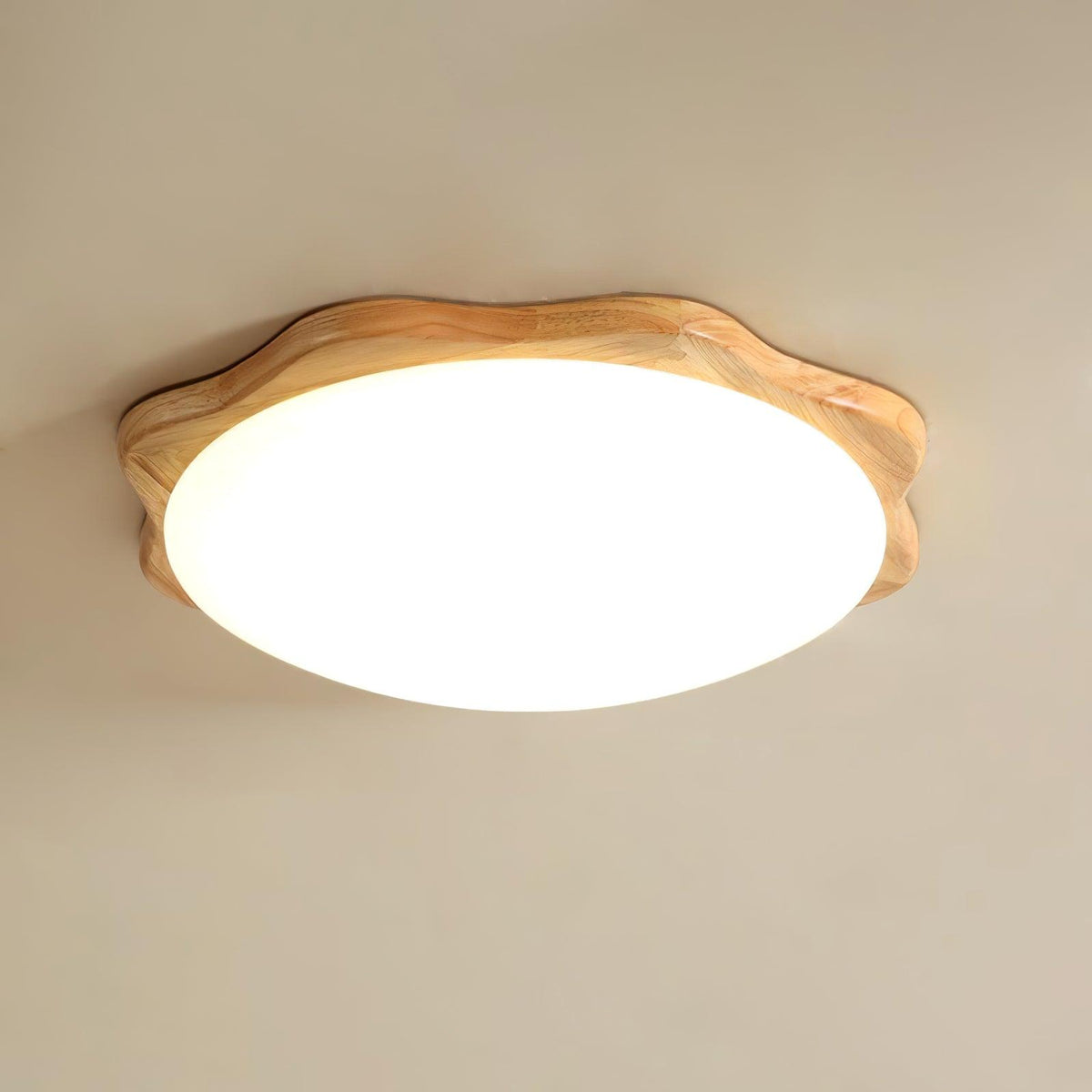 Myshae moderne minimalistisk trommeloftslampe i træ
