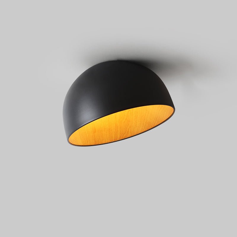 Coda loftlampe med kuppel i træ, minimalistisk