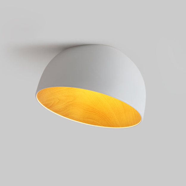 Coda loftlampe med kuppel i træ, minimalistisk