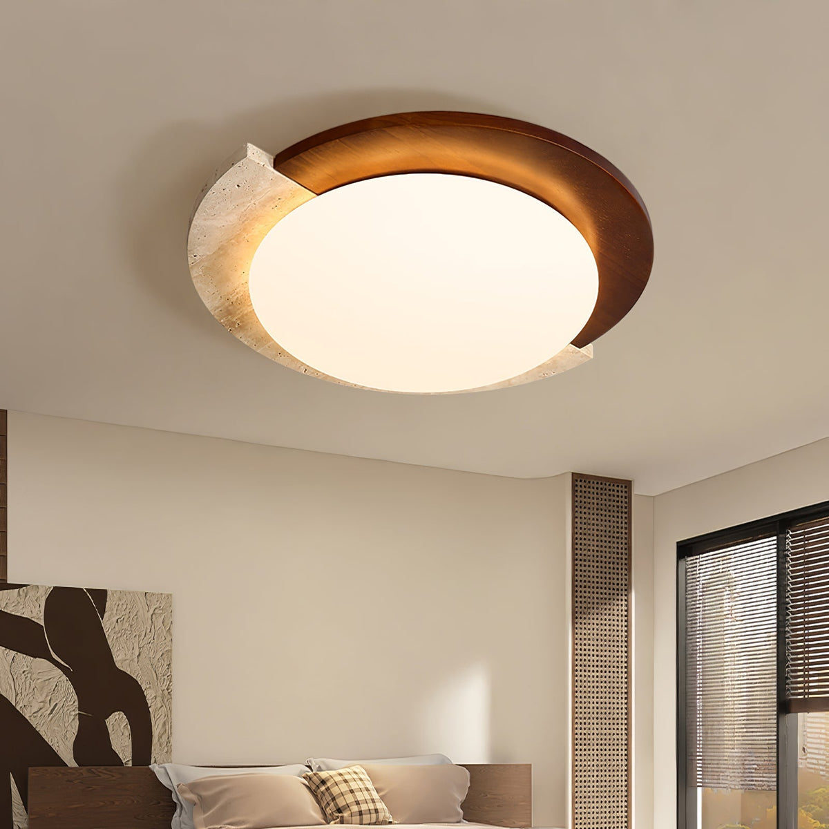 Noraaine-kaarevareunainen travertiinikattovalaisin