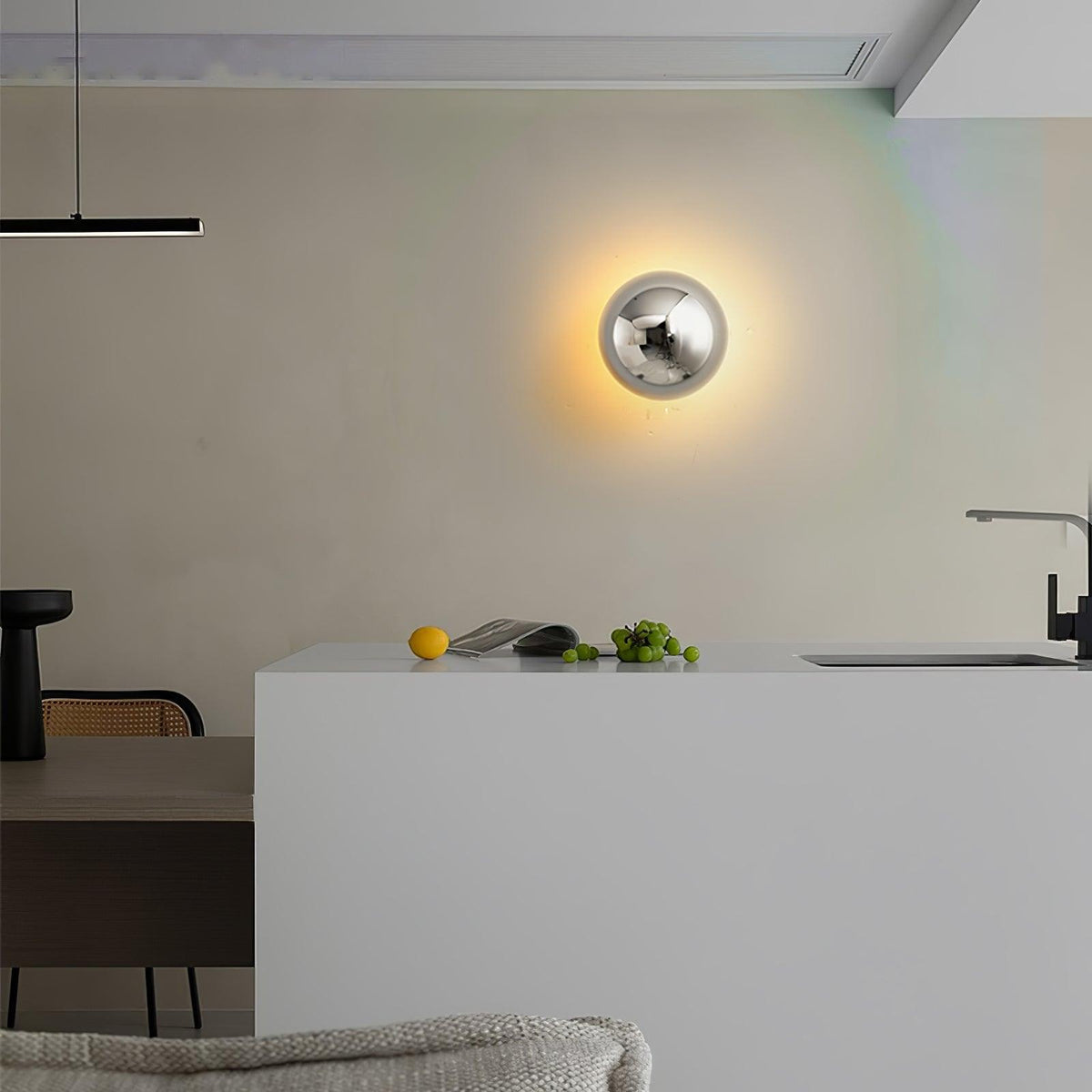 Virixy moderne minimalistisk kugleformet væglampe