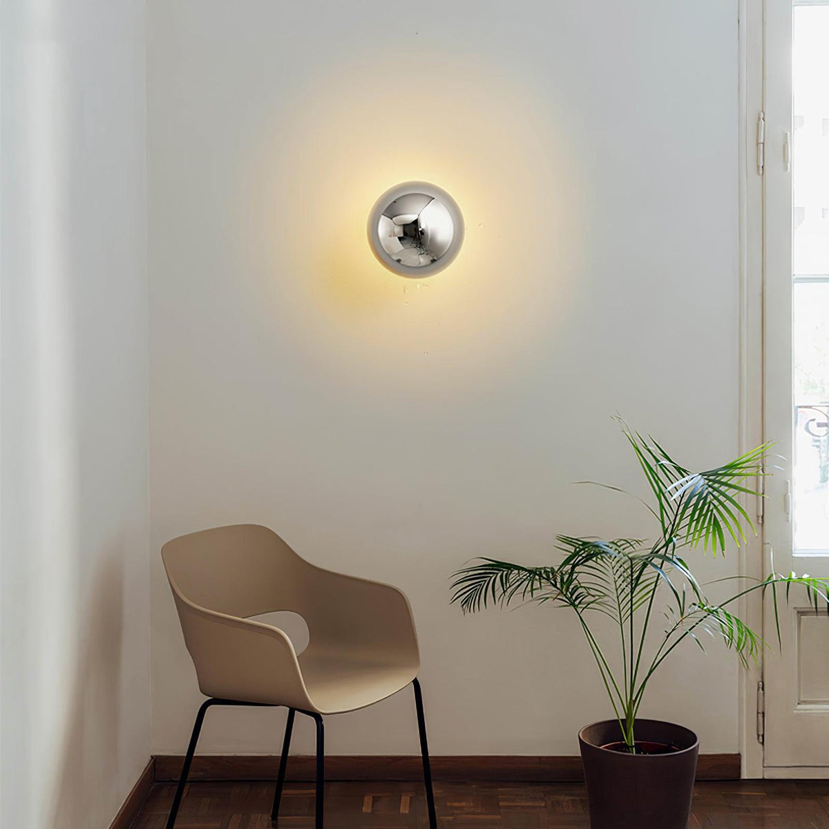 Virixy moderne minimalistisk kugleformet væglampe