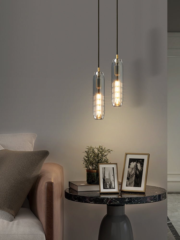 Luxinira pendellampe med klar skærm og krystal