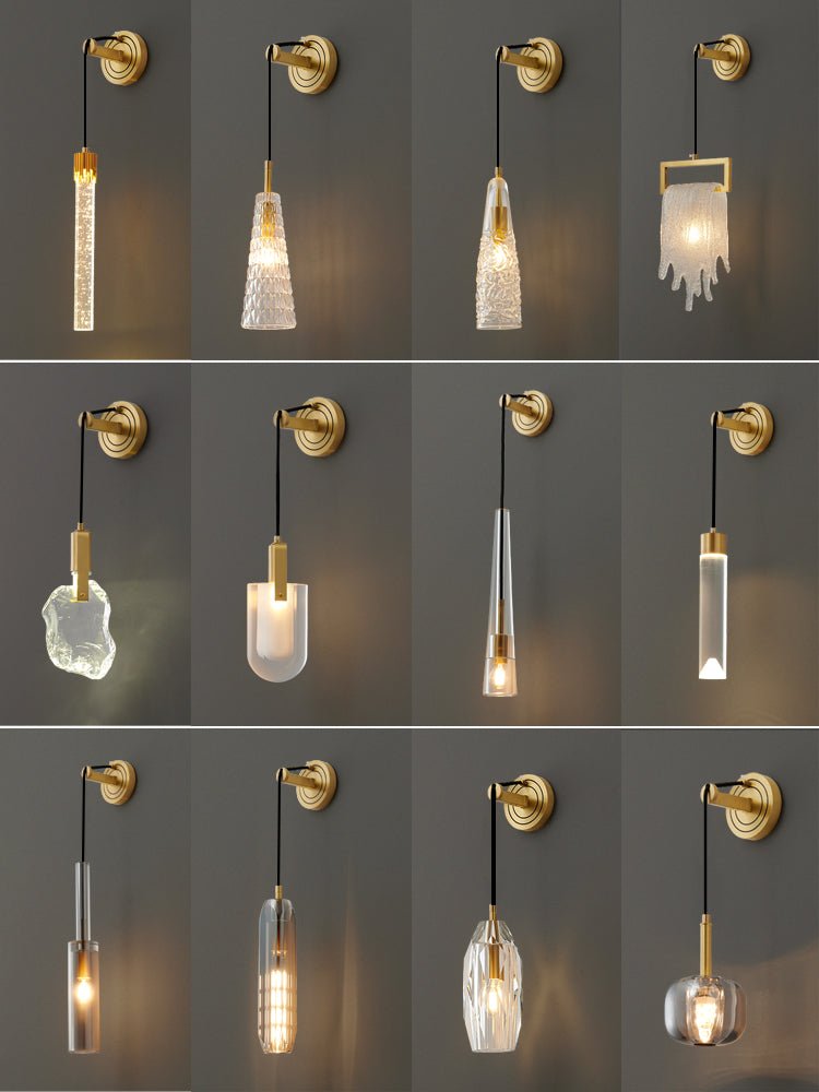 Zodorila modern minimalistisk serie kristallvägglampa