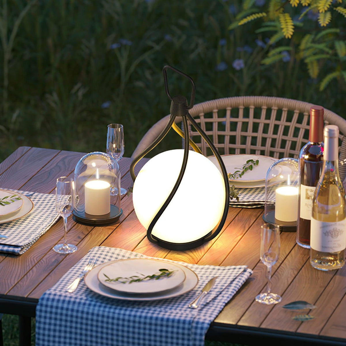 Emma minimalistisk bordslampa i glas