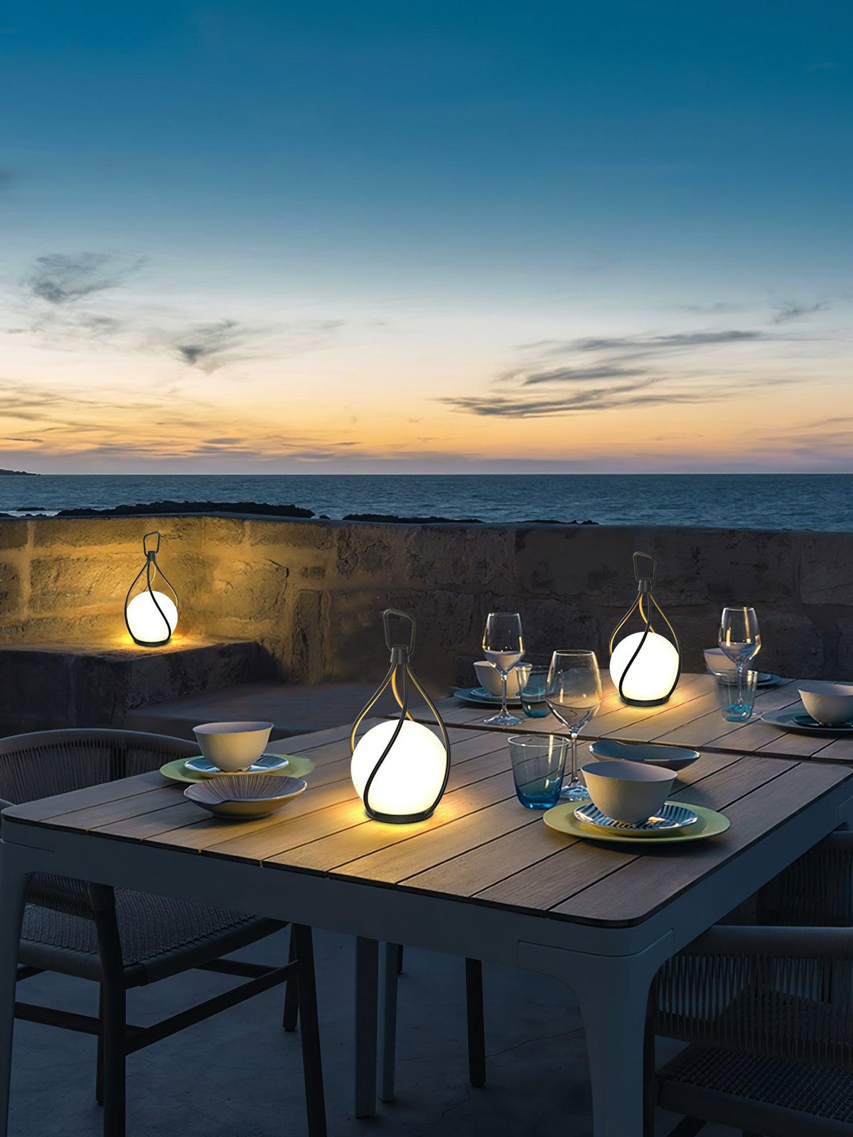 Emma minimalistisk bordslampa i glas