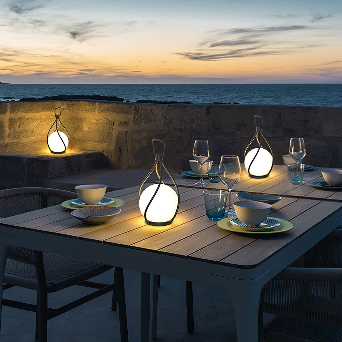 Emma minimalistisk bordslampa i glas