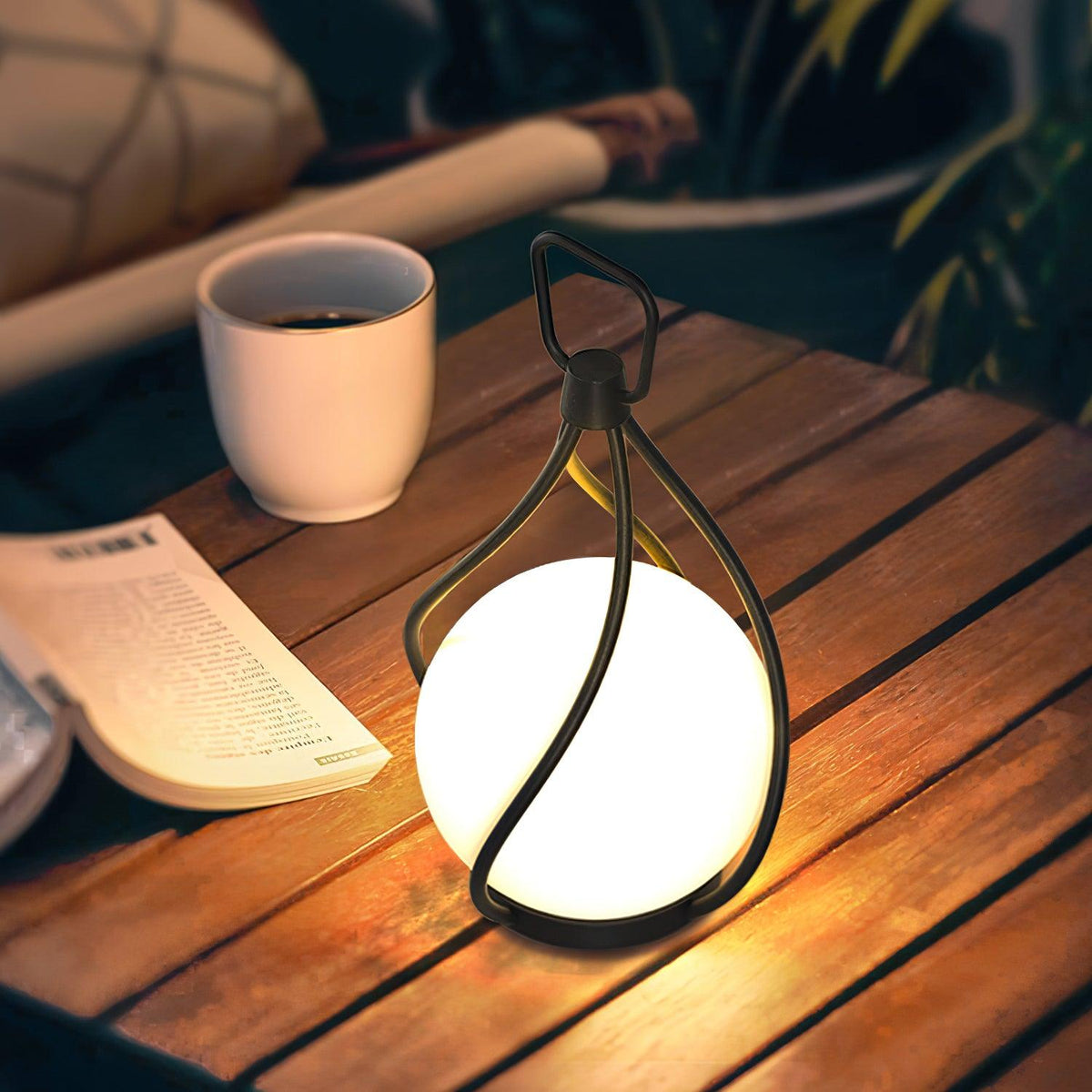 Emma minimalistisk bordslampa i glas