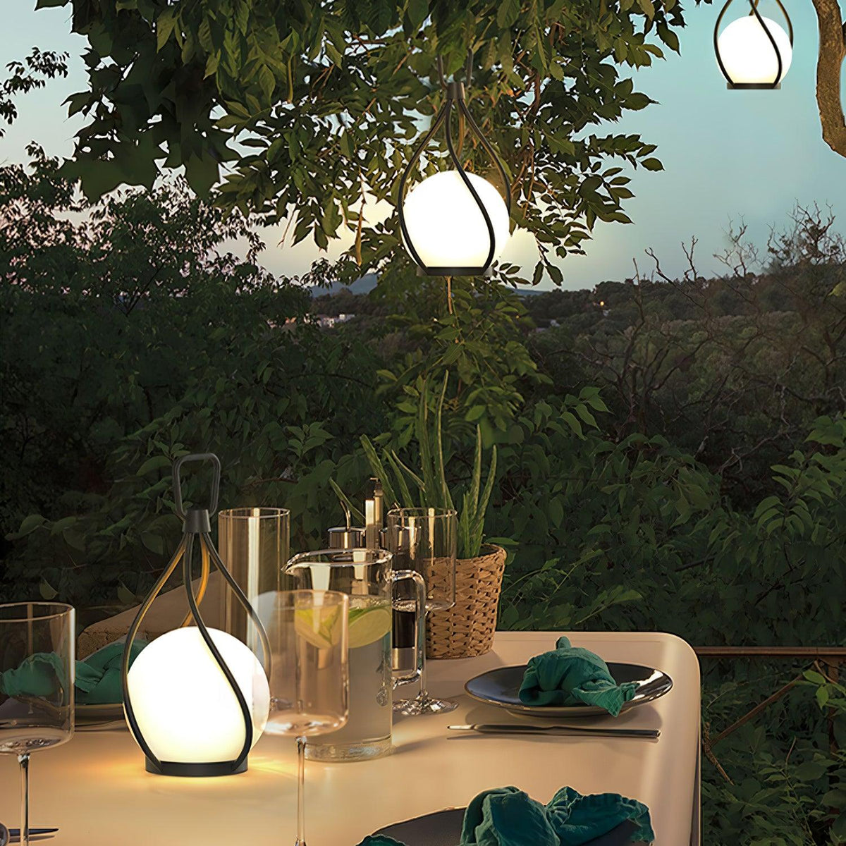 Emma minimalistisk bordslampa i glas