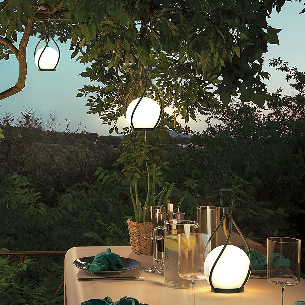 Emma minimalistisk bordslampa i glas