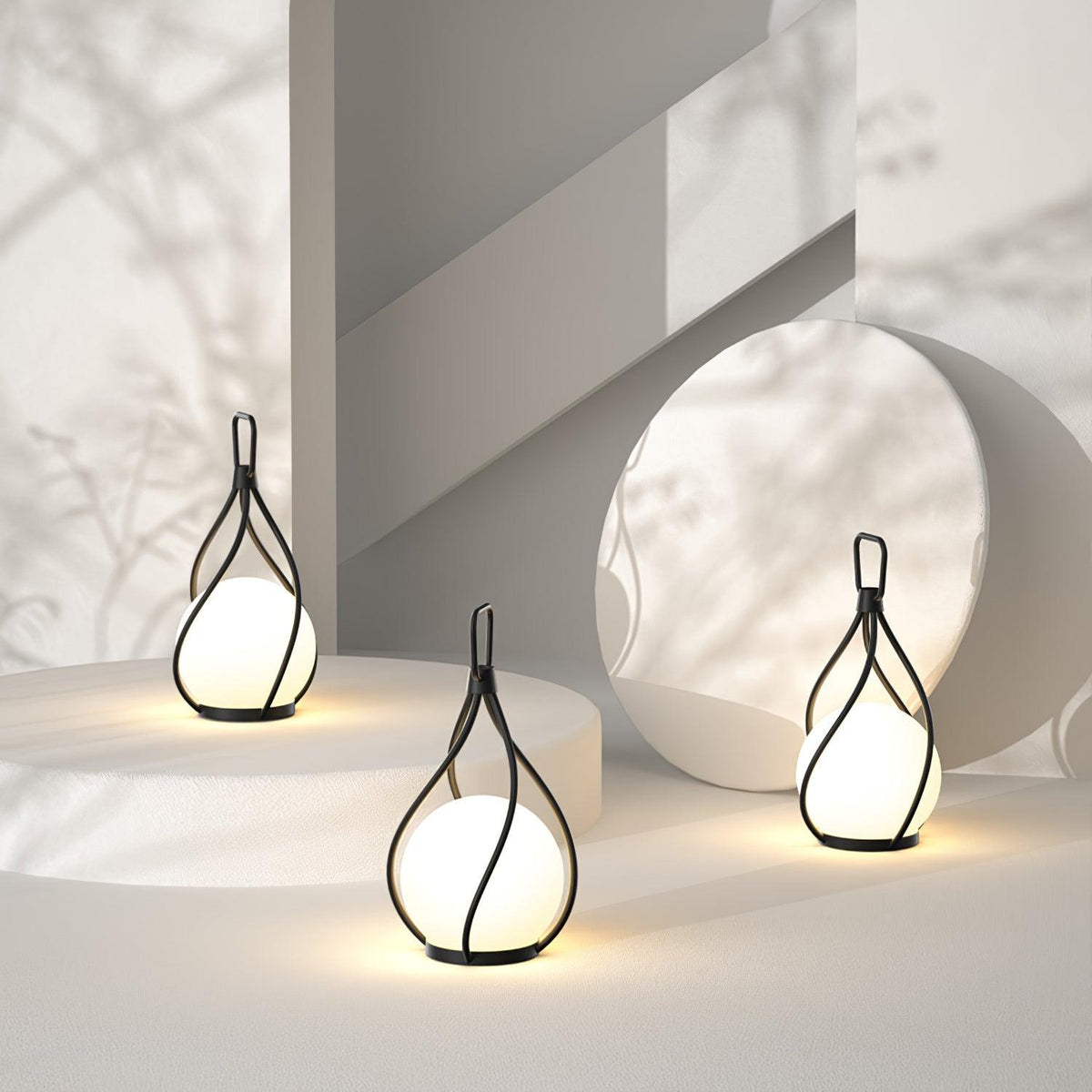 Emma minimalistisk bordslampa i glas