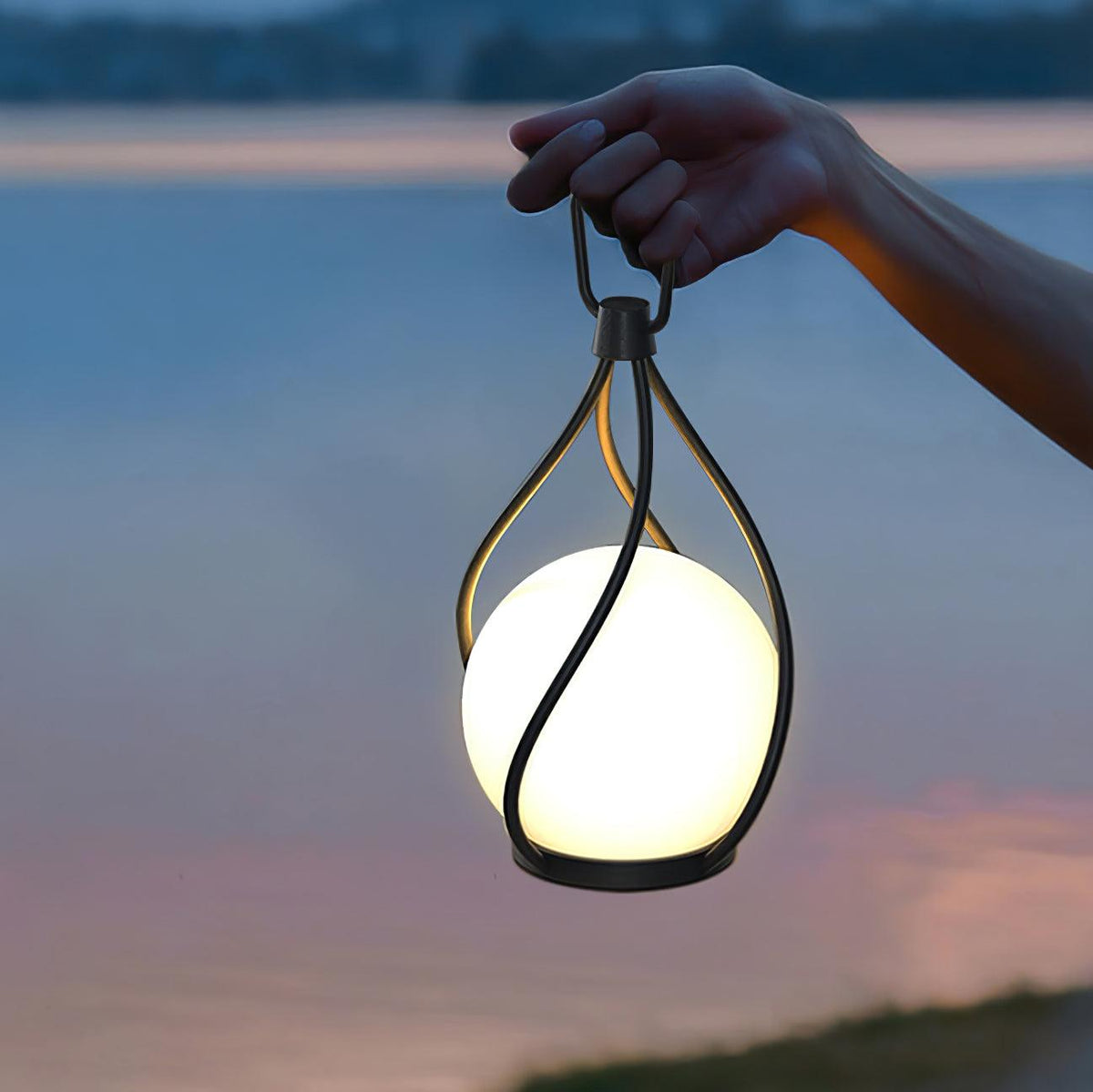 Emma minimalistisk bordslampa i glas