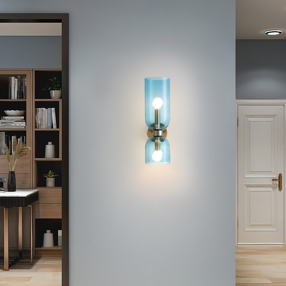 Bryn moderne minimalistisk væglampe i glas