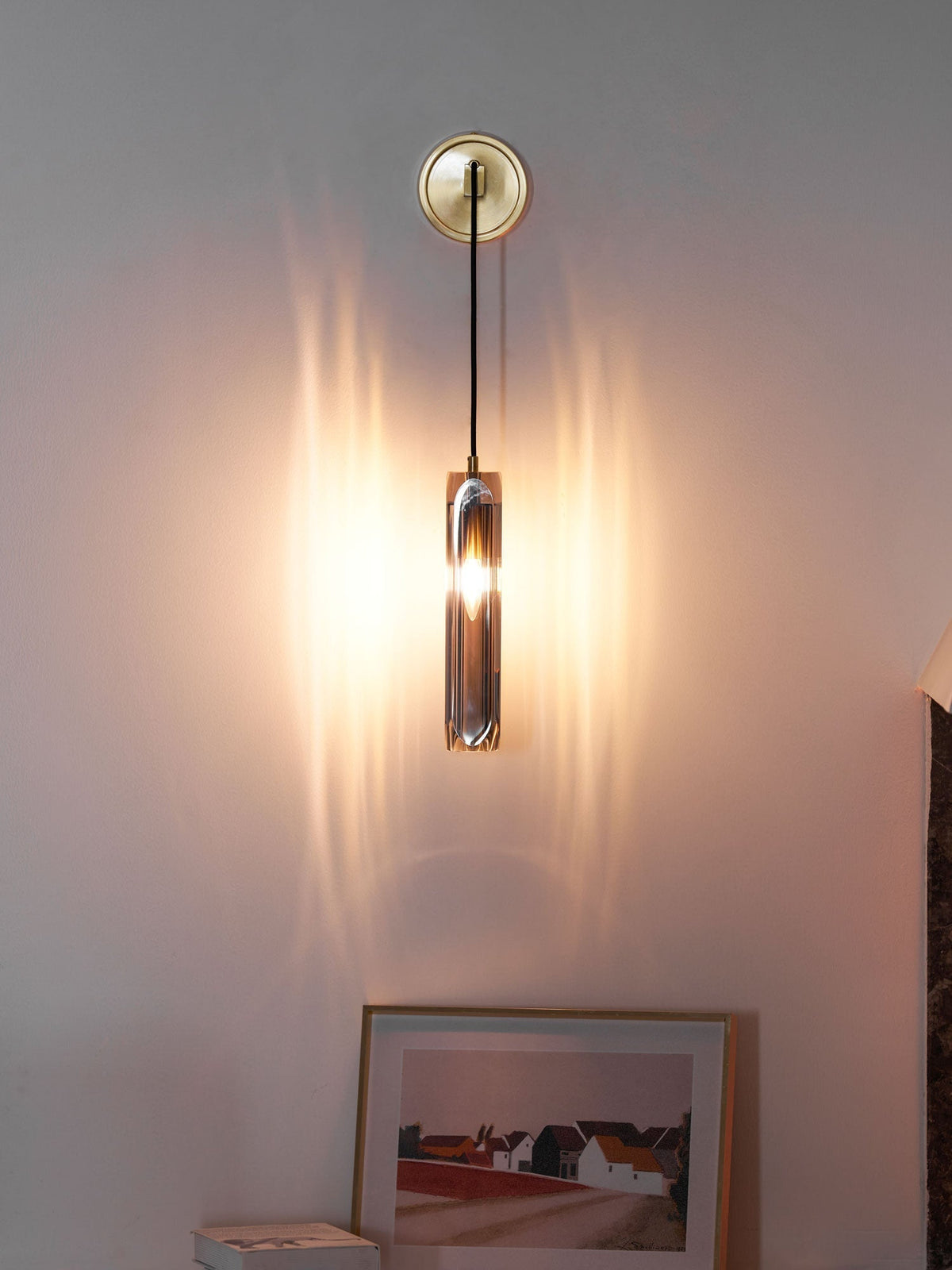 Zodorila modern minimalistisk serie kristallvägglampa