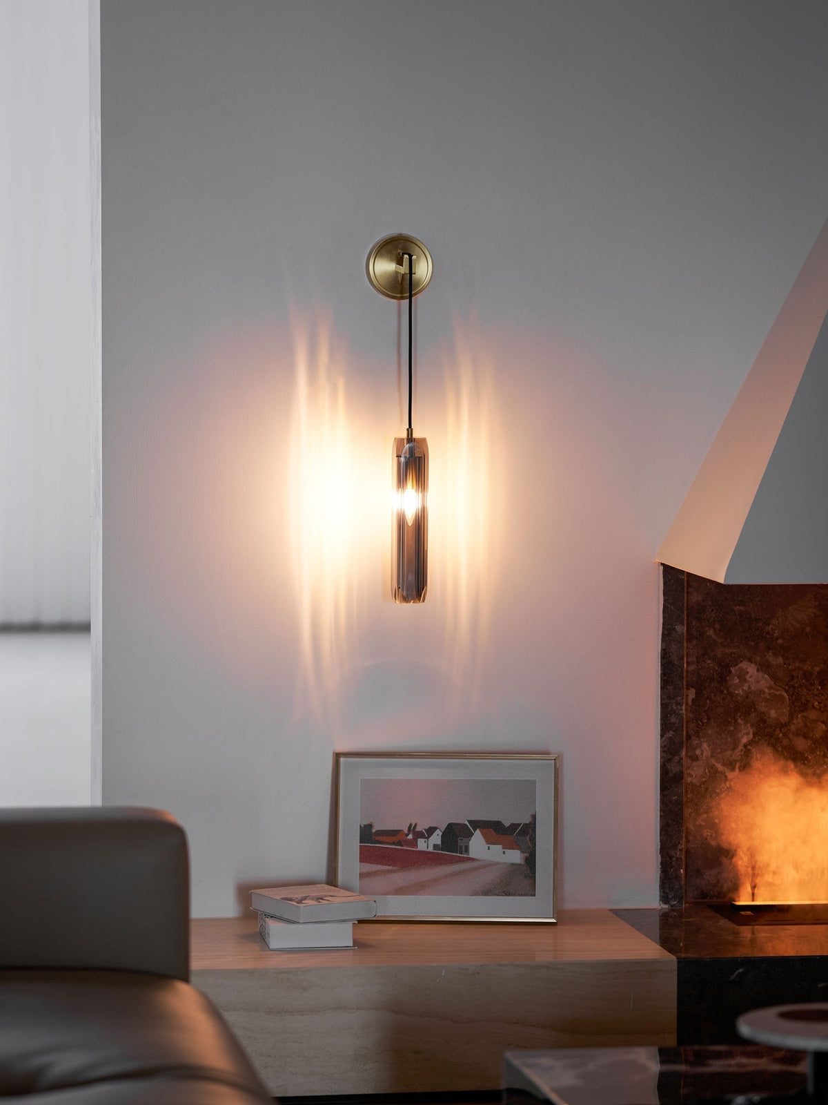 Zodorila modern minimalistisk serie kristallvägglampa