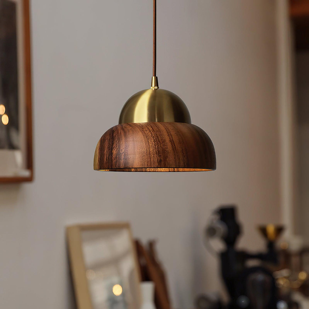 Bronze rustik pendel-lampe i messing