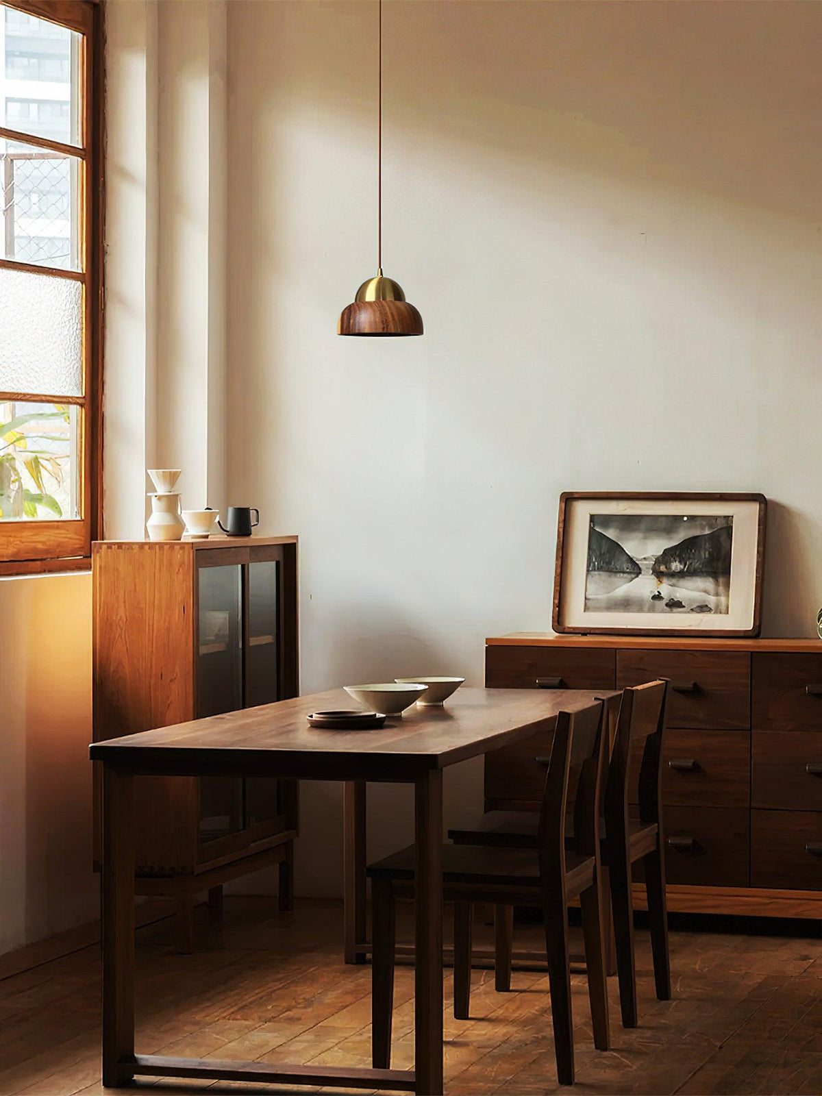 Bronze rustik pendel-lampe i messing