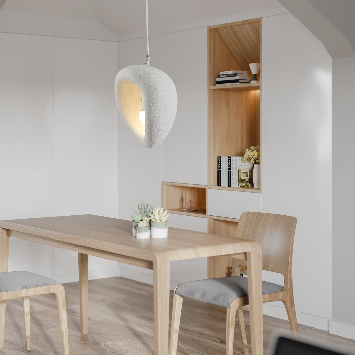 Candeeiro pendente Wabi moderno e minimalista Uraeia