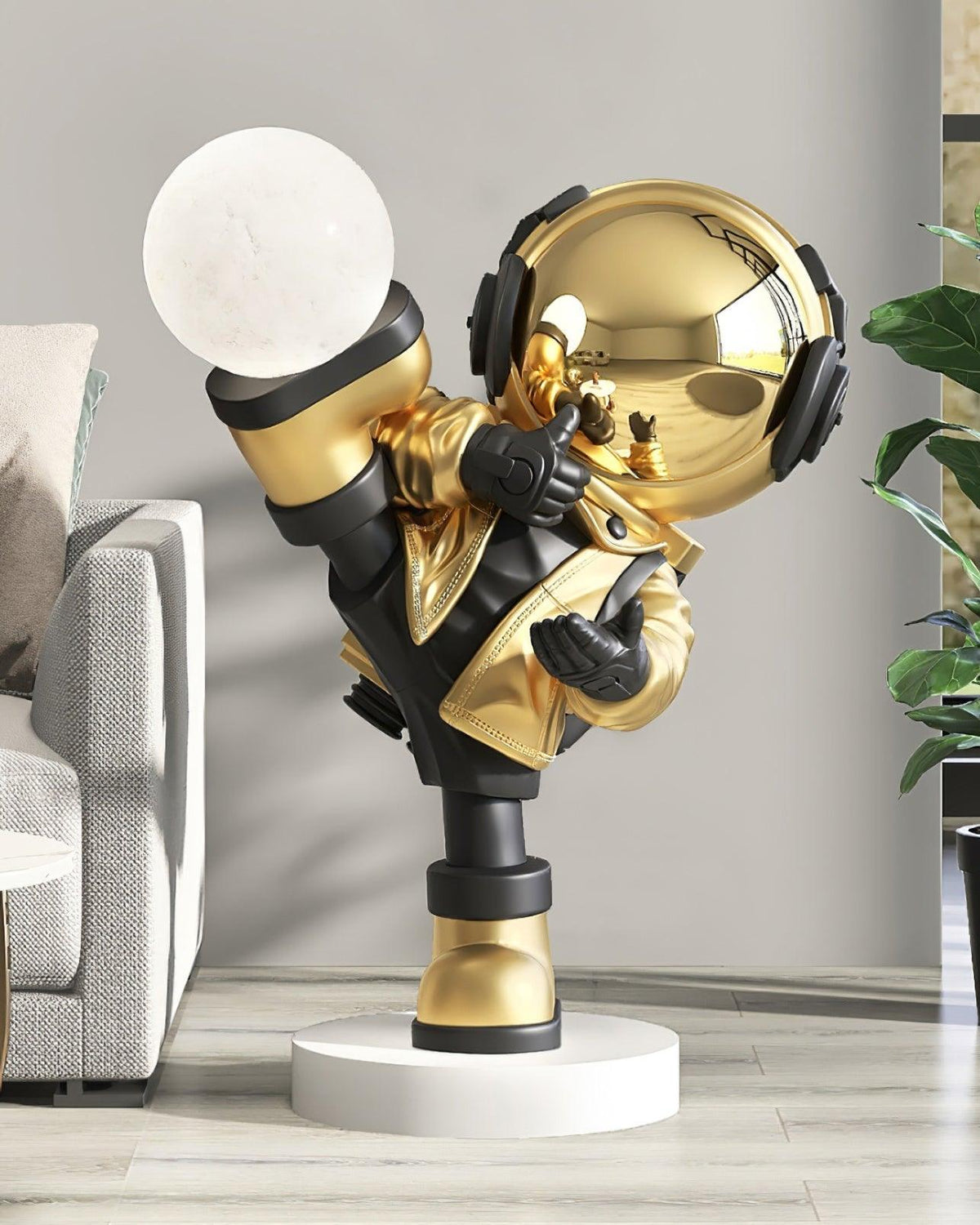 Candeeiro de mesa com figura de astronauta Arloril