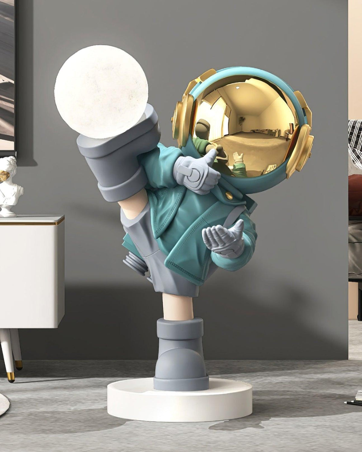 Candeeiro de mesa com figura de astronauta Arloril