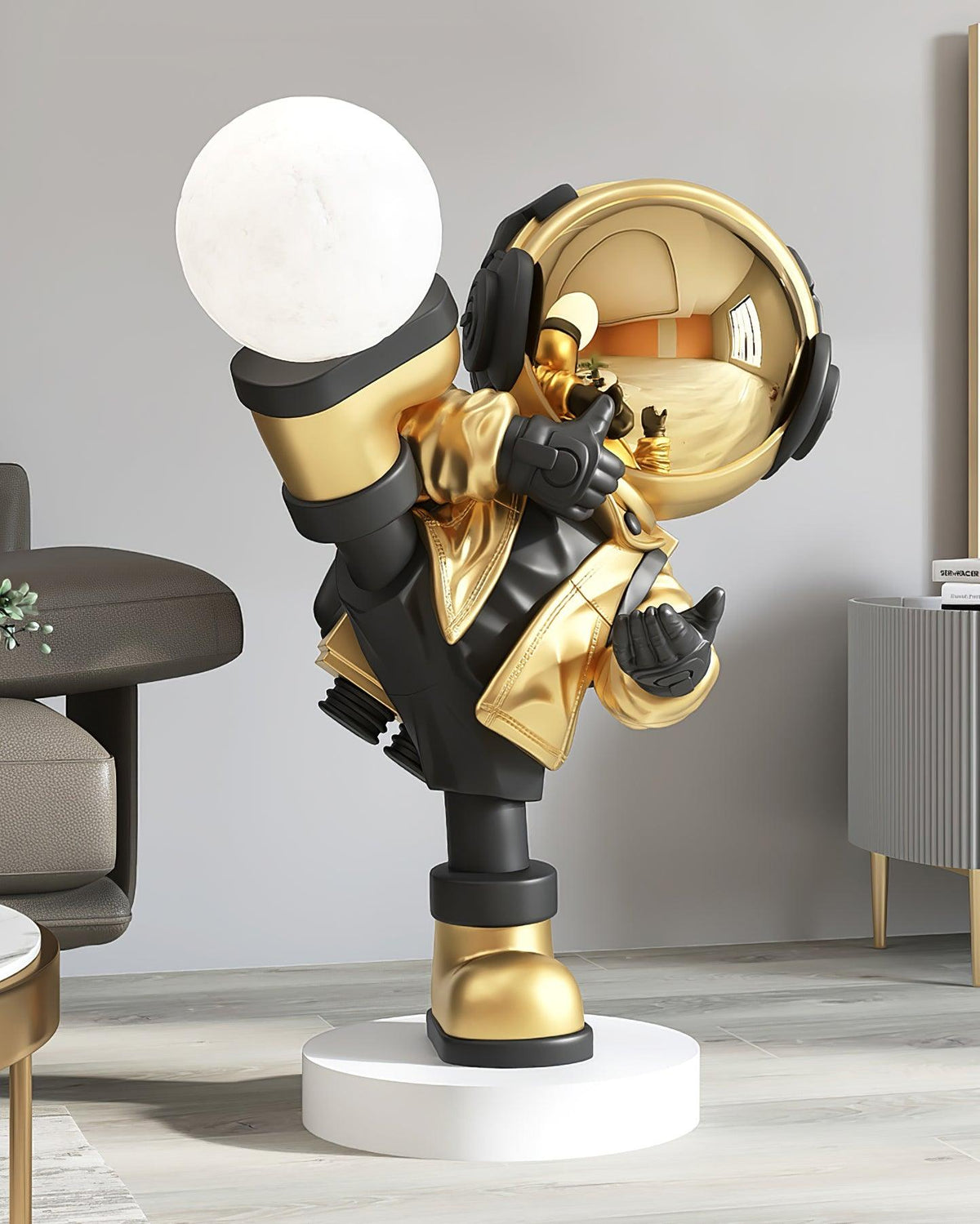 Candeeiro de mesa com figura de astronauta Arloril